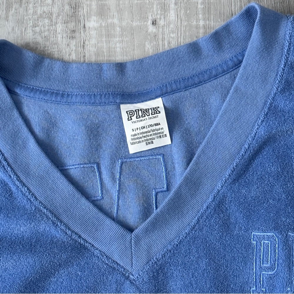 Victoria's Secret PINK Varsity Terry V Neck Sweatshirts - Picture 11 of 16